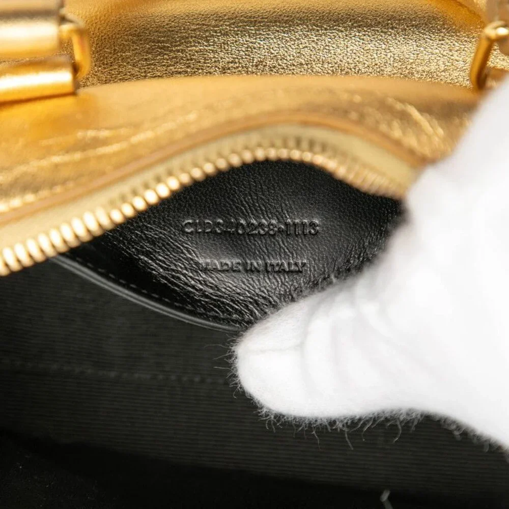 Saint Laurent Baby Duffle 2-Way Shoulder Bag Gold Leather - Picture 6 of 7